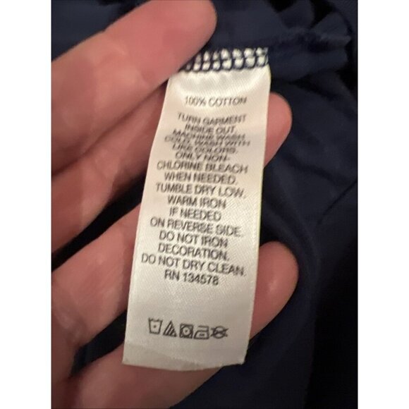 Vineyard Vines navy blue duck hunting graphic long sleeve tshirt S oversized - Picture 5 of 9